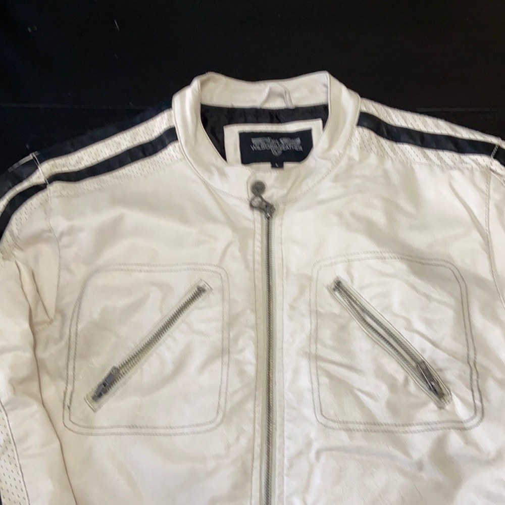 Wilson Leather (like)motorcycle jacket. Perforated